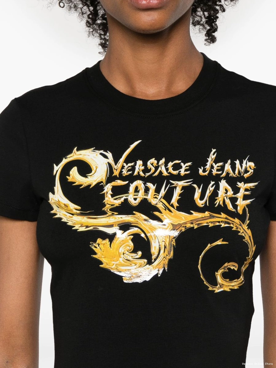 Cheap T-shirt cropped Versace Chromo Couture Women Jeans Couture 0815